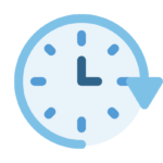 Ein Icon mit einer Uhr