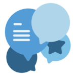 Ein Icon mit mehreren Sprechblasen